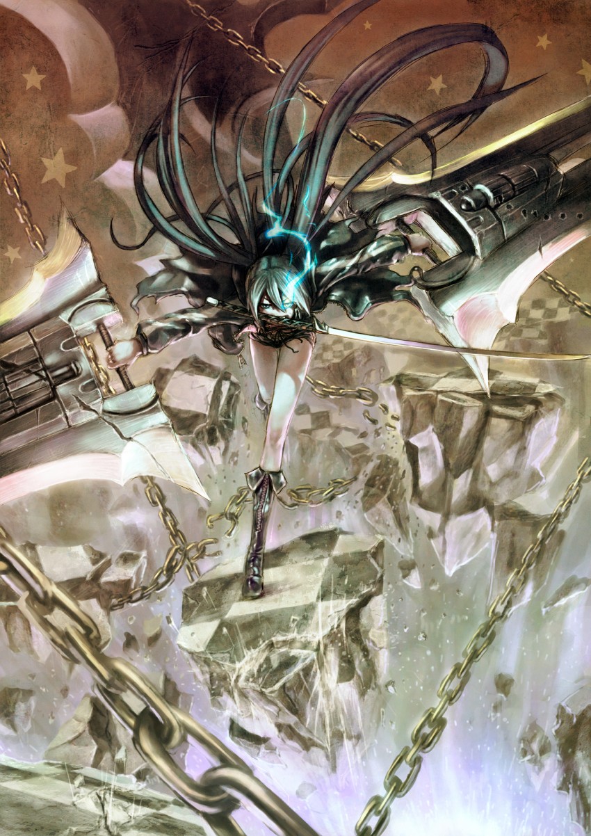 black rock shooter (black rock shooter) drawn by 633b