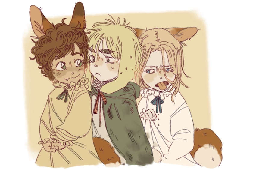 united kingdom, france, and spain (axis powers hetalia) drawn by shuuten-knight