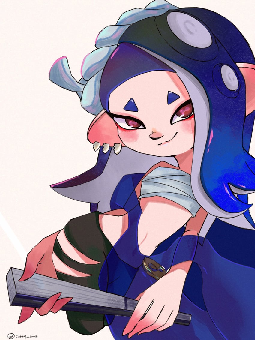 shiver (splatoon and 1 more) drawn by curry_ama