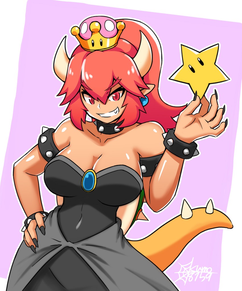 bowsette (mario and 1 more) drawn by kumo_(kumo8159)