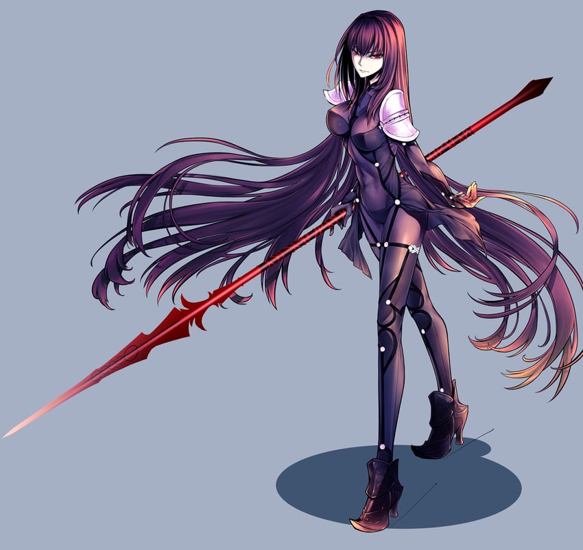 scathach (fate and 1 more) drawn by no_mae_(mikakatachi)