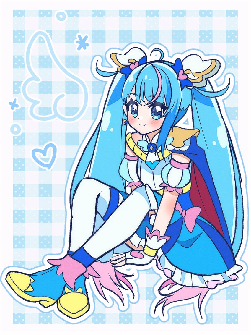 sora harewataru and cure sky (precure and 1 more) drawn by umiyuki_(umi_chu)