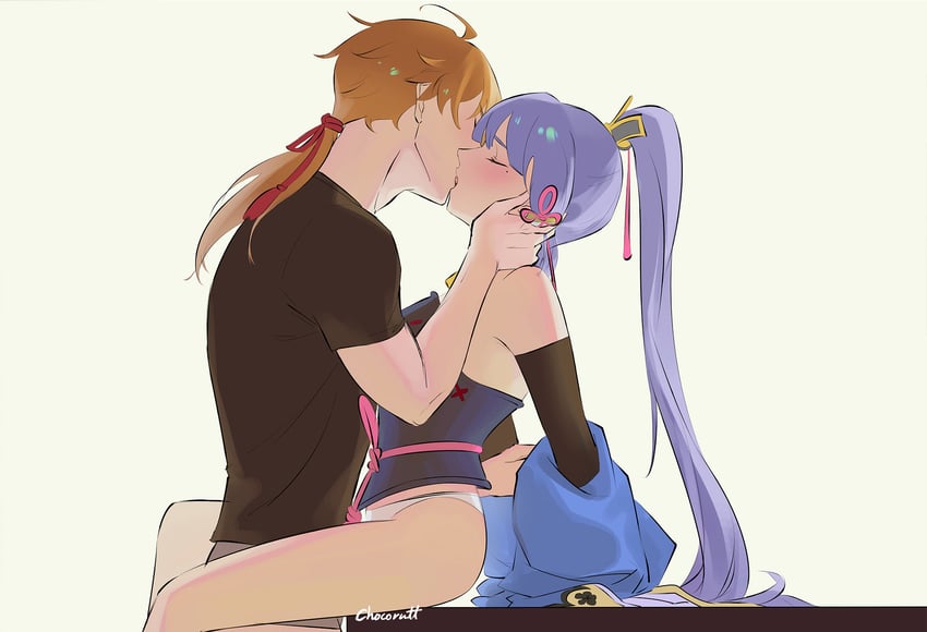 kamisato ayaka and thoma (genshin impact) drawn by chocorut
