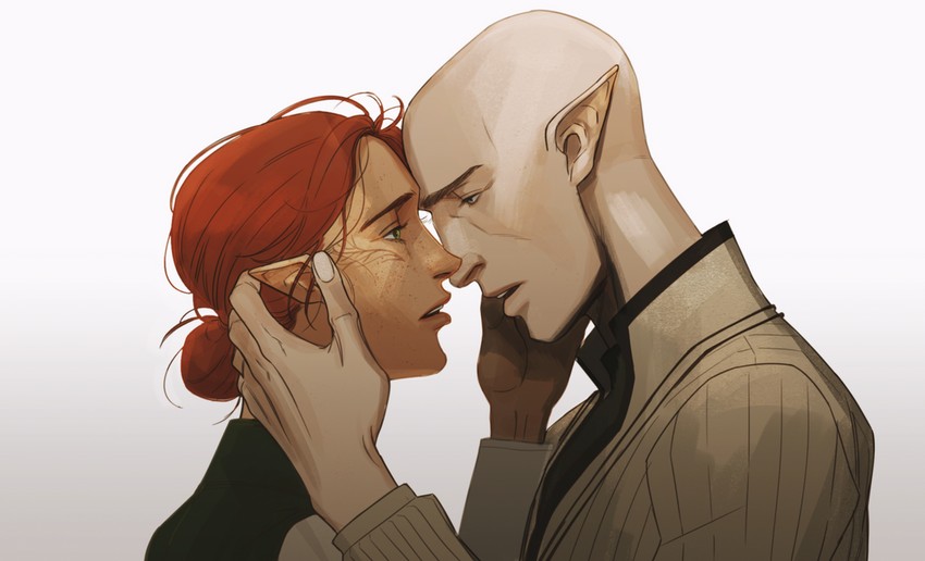 solas and inquisitor (dragon age and 1 more) drawn by cheetahman_(1ddghfr78cswc)