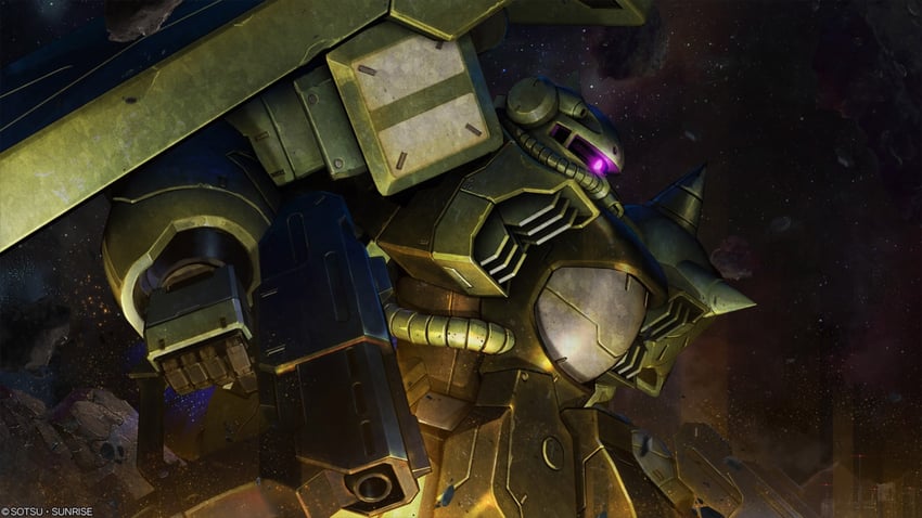 zaku iv (gundam and 3 more) drawn by tenjin_hidetaka