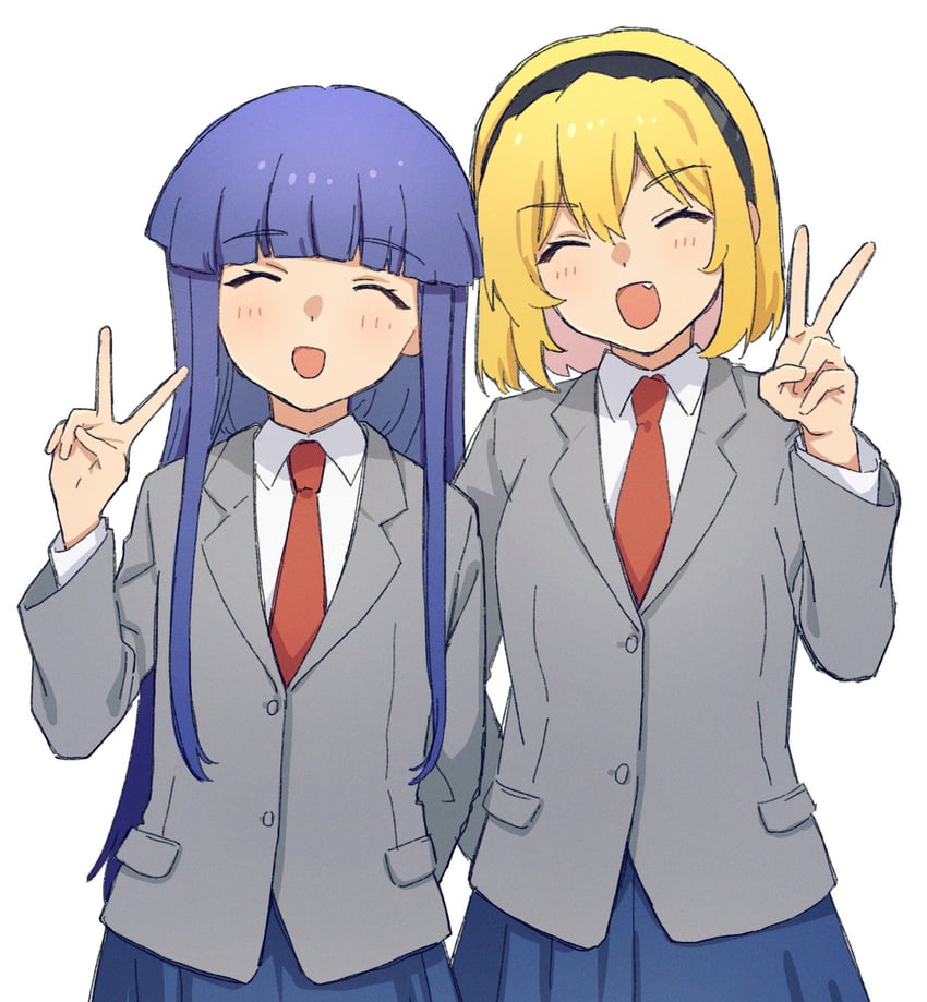 furude rika and houjou satoko (higurashi no naku koro ni and 1 more) drawn by murara