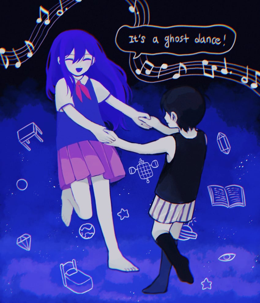 omori and mari (omori) drawn by omo_taru