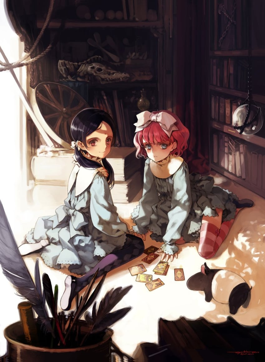 kaya xavier and aria vancleef (shoujo mahou gaku littlewitch romanesque) drawn by oyari_ashito