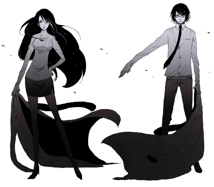 kishitani shinra and yagiri namie (durarara!!) drawn by takana_pirafu