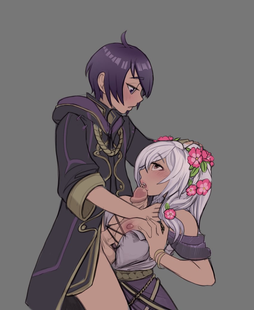 female robin and male morgan (fire emblem and 2 more) drawn by clariarikari