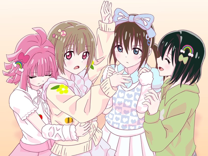 osaka shizuku, tennoji rina, nakasu kasumi, and mifune shioriko (love live! and 1 more) drawn by myrain56991013