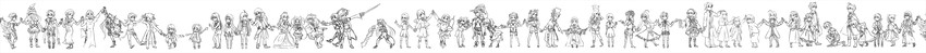 artoria pendragon, akemi homura, saber, nero claudius, ayanami rei, and 45 more (fate and 52 more) drawn by chibibro