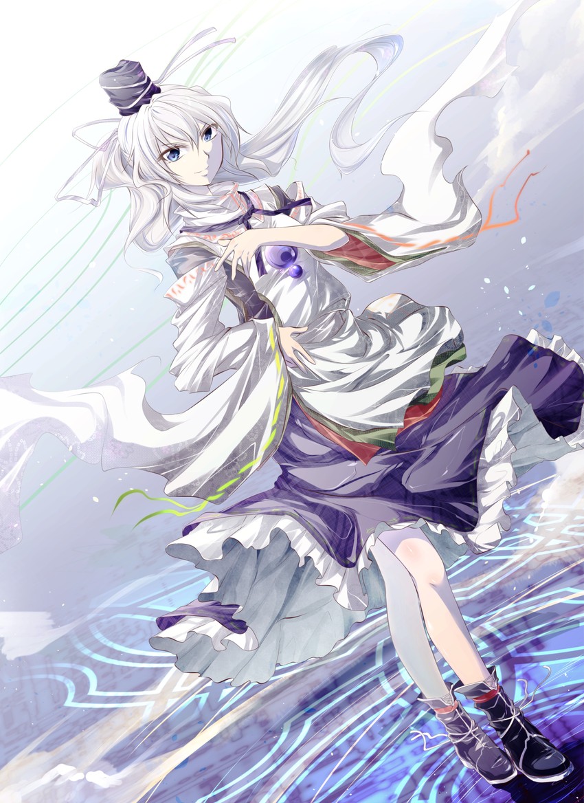 mononobe no futo (touhou) drawn by kakao_(noise-111)