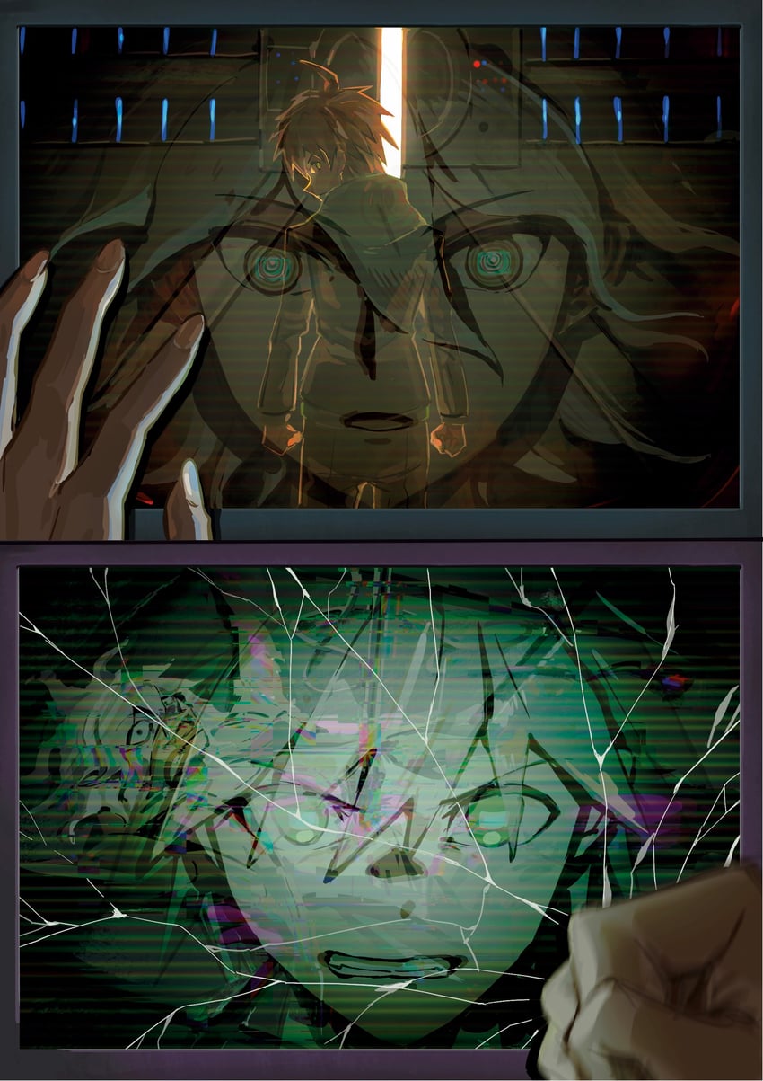 komaeda nagito and naegi makoto (danganronpa and 2 more) drawn by sora_(11451)