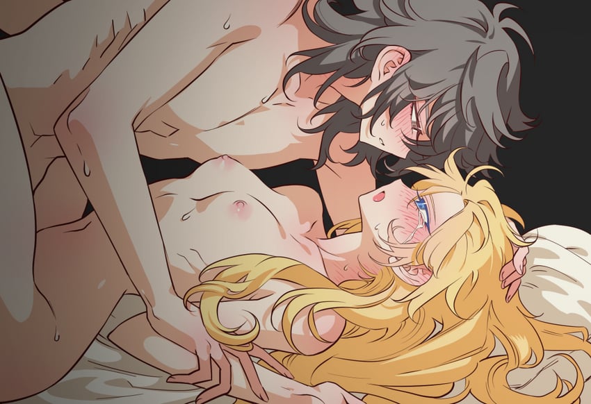 oscar francois de jarjayes and andre grandier (versailles no bara) drawn by meremero