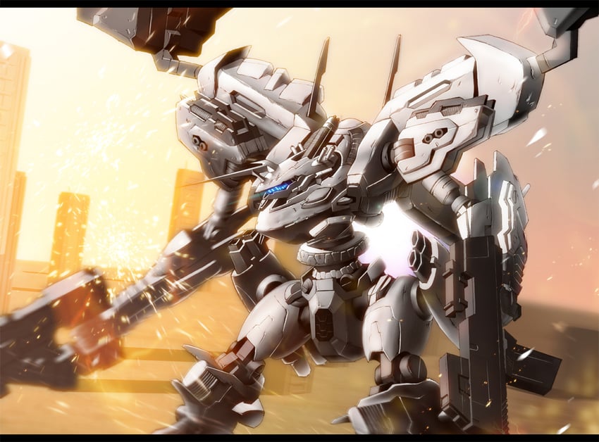 white glint (armored core and 1 more) drawn by zb_(dawn-blue)