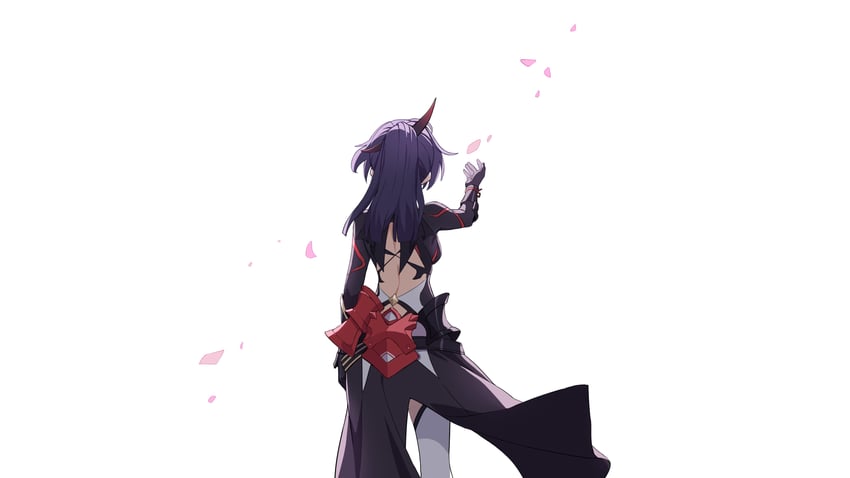 raiden mei (honkai and 1 more) drawn by fled