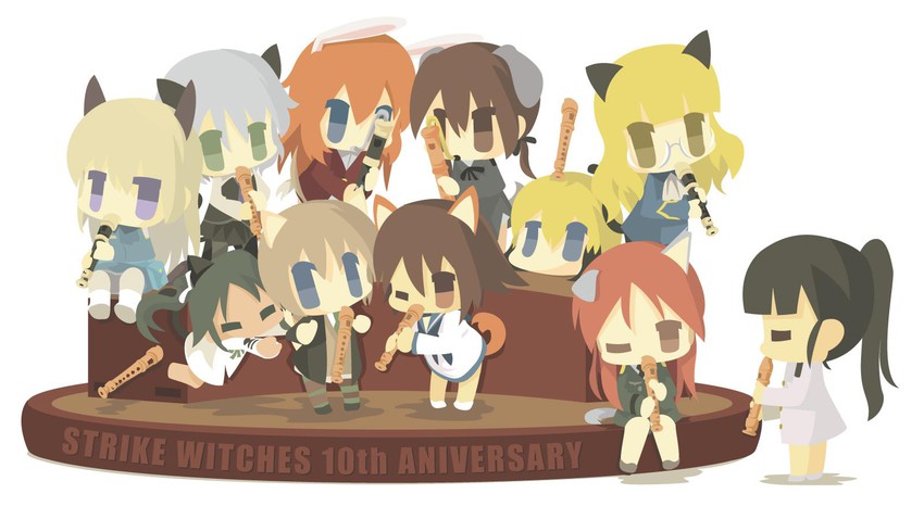 sanya v. litvyak, eila ilmatar juutilainen, miyafuji yoshika, erica hartmann, gertrud barkhorn, and 6 more (world witches series and 1 more) drawn by chameleon_man_(three)