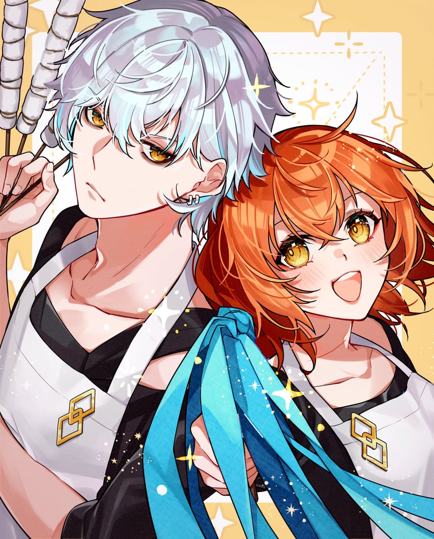 fujimaru ritsuka and kadoc zemlupus (fate and 1 more) drawn by ichino_tomizuki