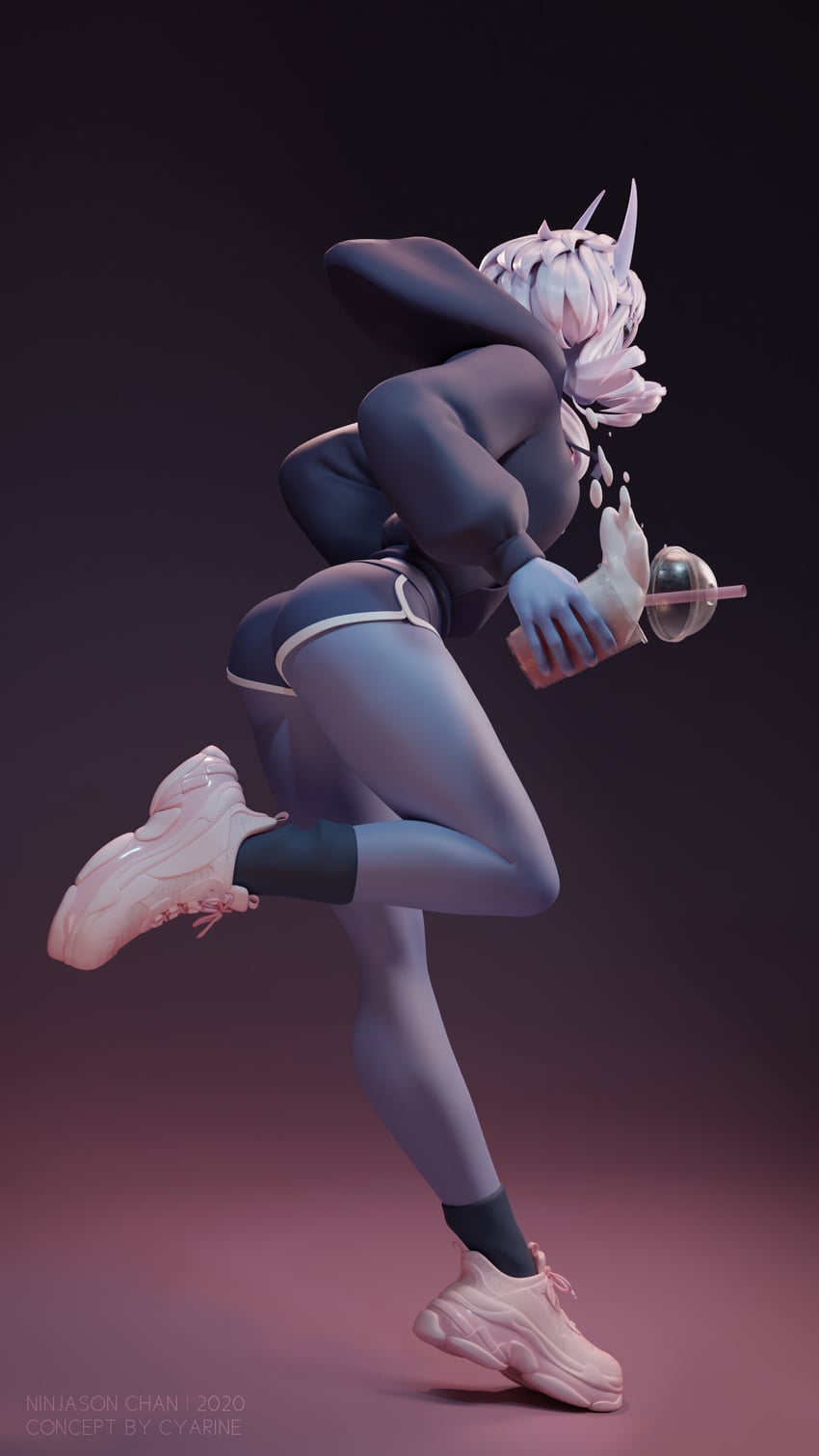 demon gf (original) drawn by ninjason_chan