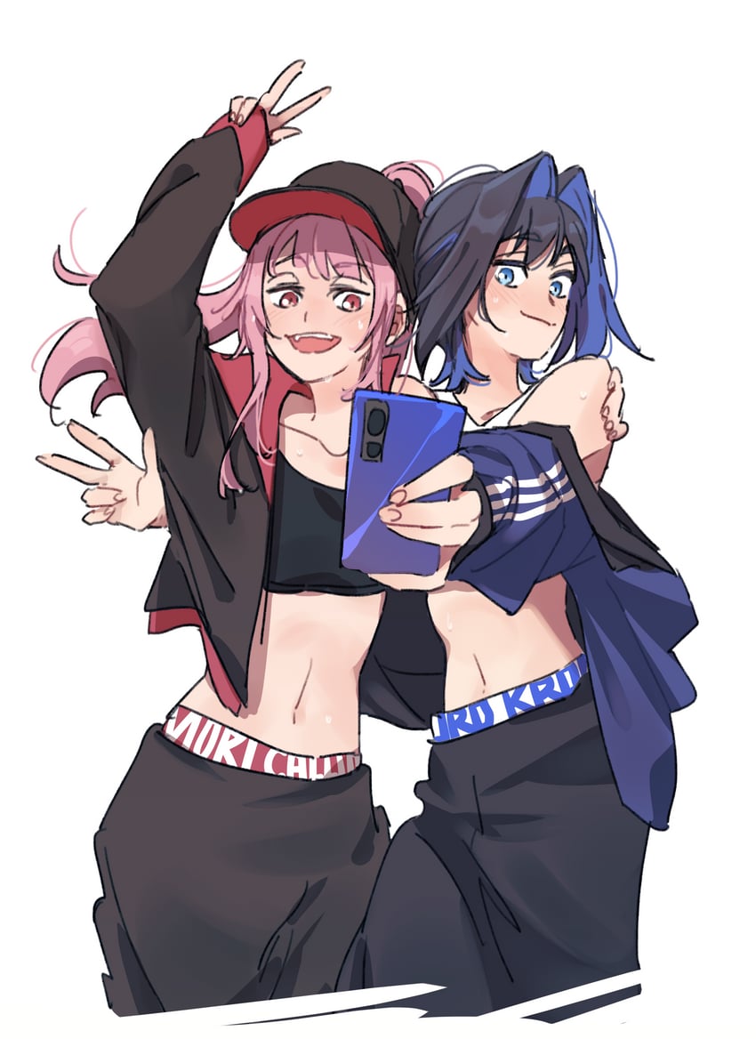 mori calliope and ouro kronii (hololive and 1 more) drawn by anco_(platanity)