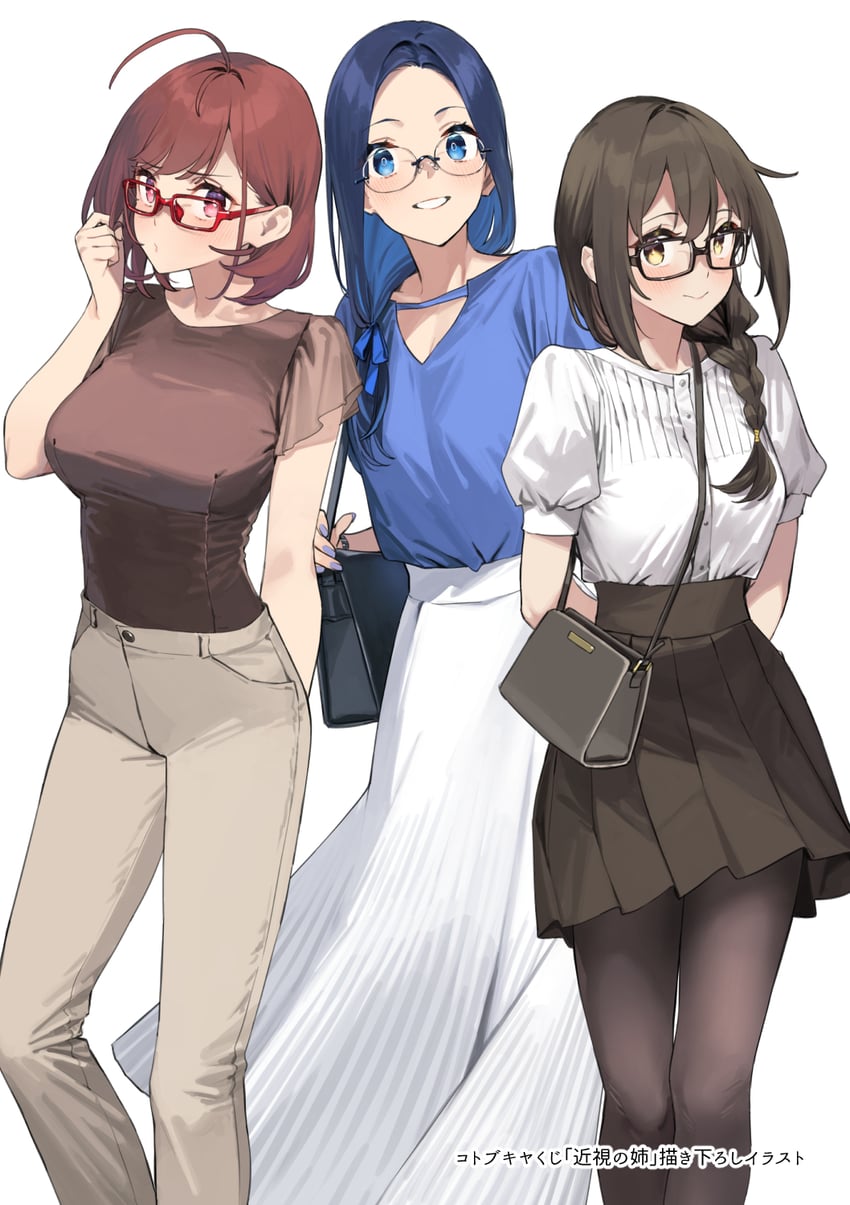 kinshi no ane, dateko, and kakita (original) drawn by 92m