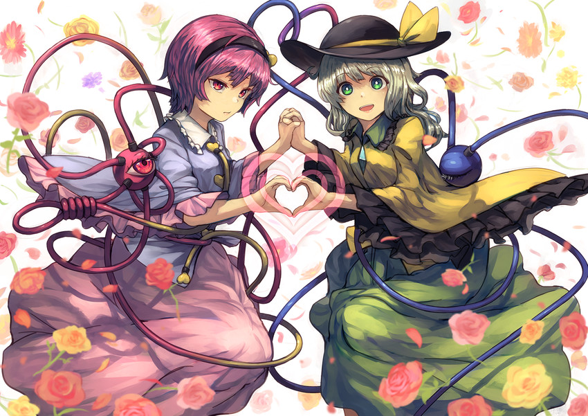 komeiji koishi and komeiji satori (touhou) drawn by berabou