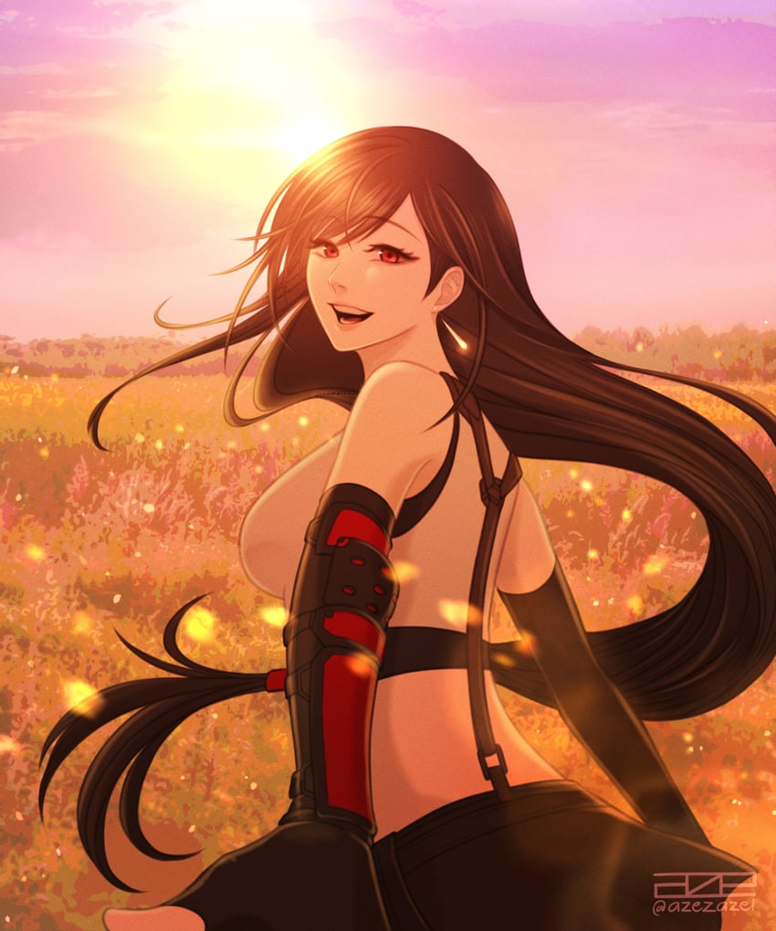 tifa lockhart (final fantasy and 2 more) drawn by azezazel