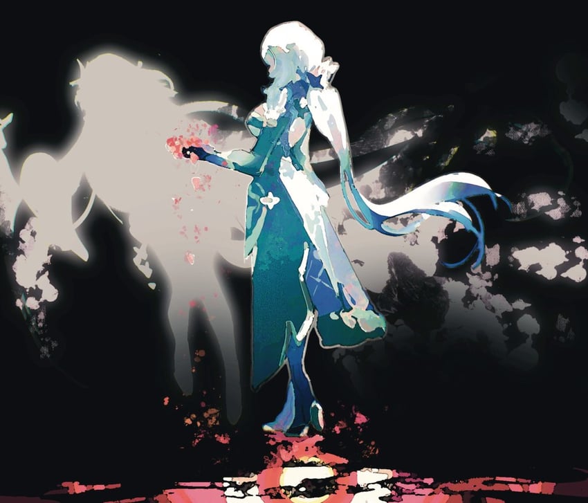 elysia and herrscher of corruption (honkai and 1 more) drawn by hollning