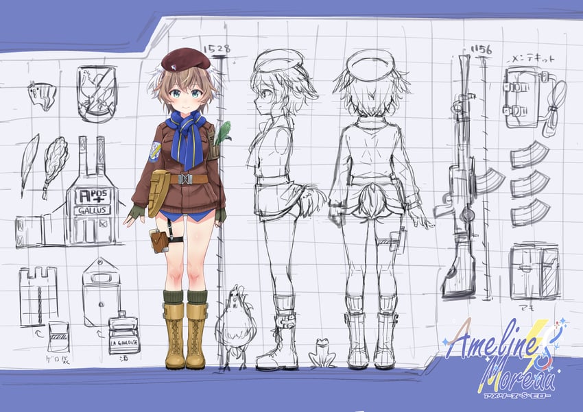 isabelle du monceau de bergendal (original and 2 more) drawn by aohashi_ame