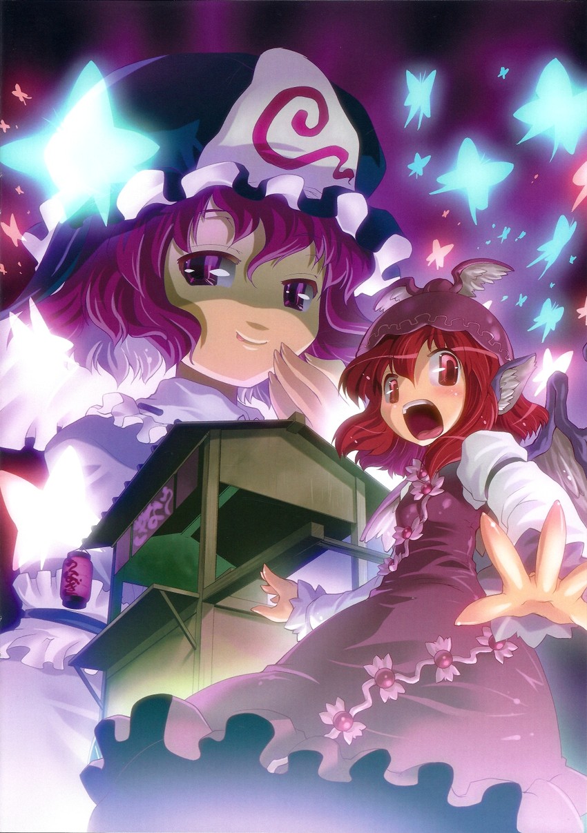 saigyouji yuyuko and mystia lorelei (touhou) drawn by mizuki_hitoshi