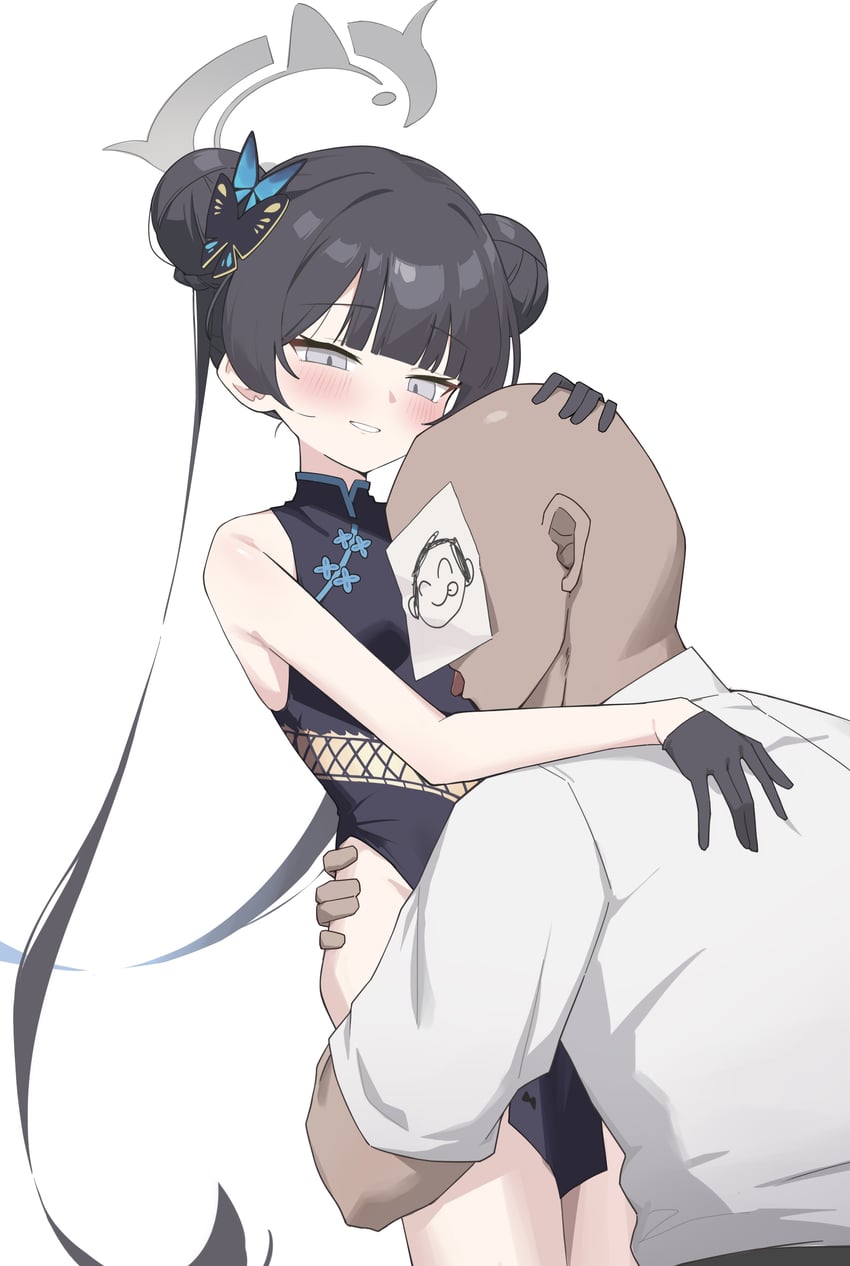sensei, doodle sensei, and kisaki (blue archive) drawn by kaminari_(edeath)