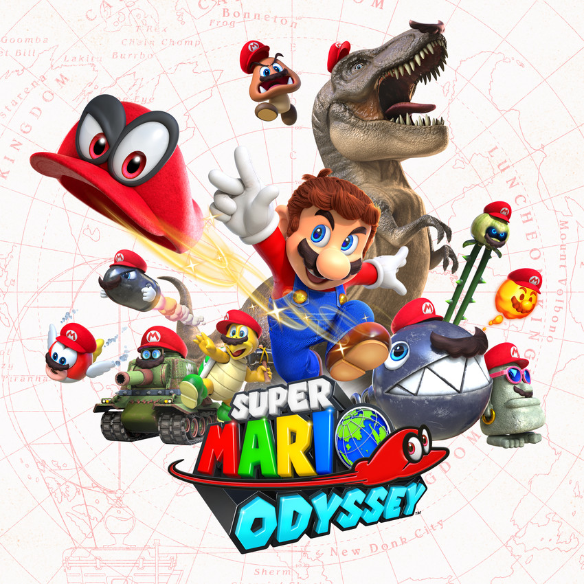 mario, goomba, chain chomp, bullet bill, cappy, and 7 more (mario and 1 more)