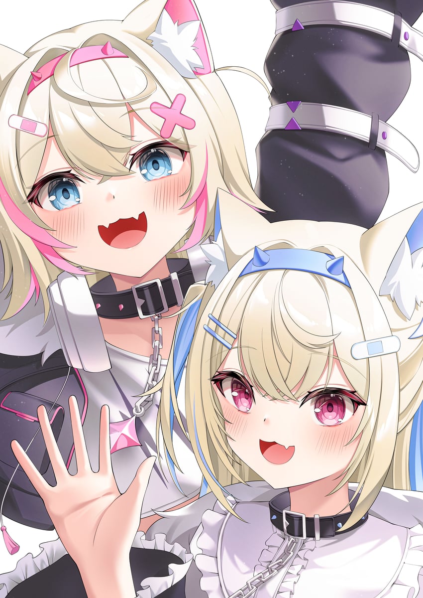 fuwawa abyssgard and mococo abyssgard (hololive and 1 more) drawn by shira_jun