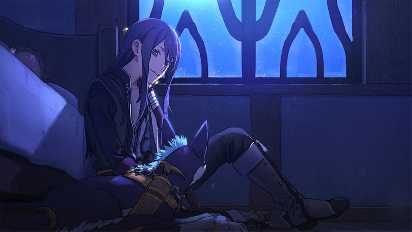 yuri lowell and repede (tales of and 1 more) drawn by zukki_(suzukio)