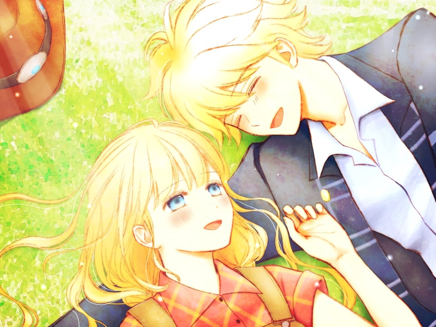 nanami and wayne (bokujou monogatari and 1 more) drawn by azu_rin_go