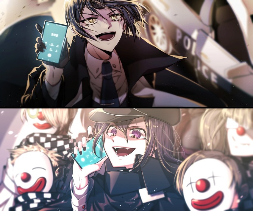 oma kokichi and saihara shuichi (danganronpa and 1 more) drawn by lysm425