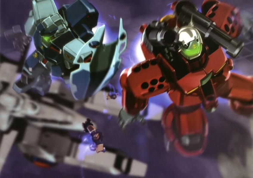gm, gm sniper ii, and guncannon mp type (gundam and 1 more) drawn by kenki_fujioka