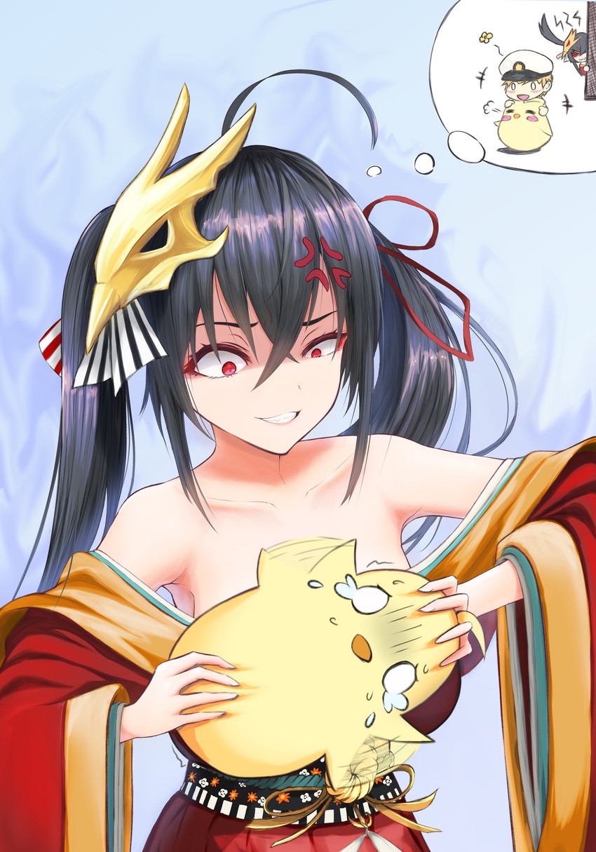 manjuu, taihou, commander, and little boy commander (azur lane) drawn by kanbashi