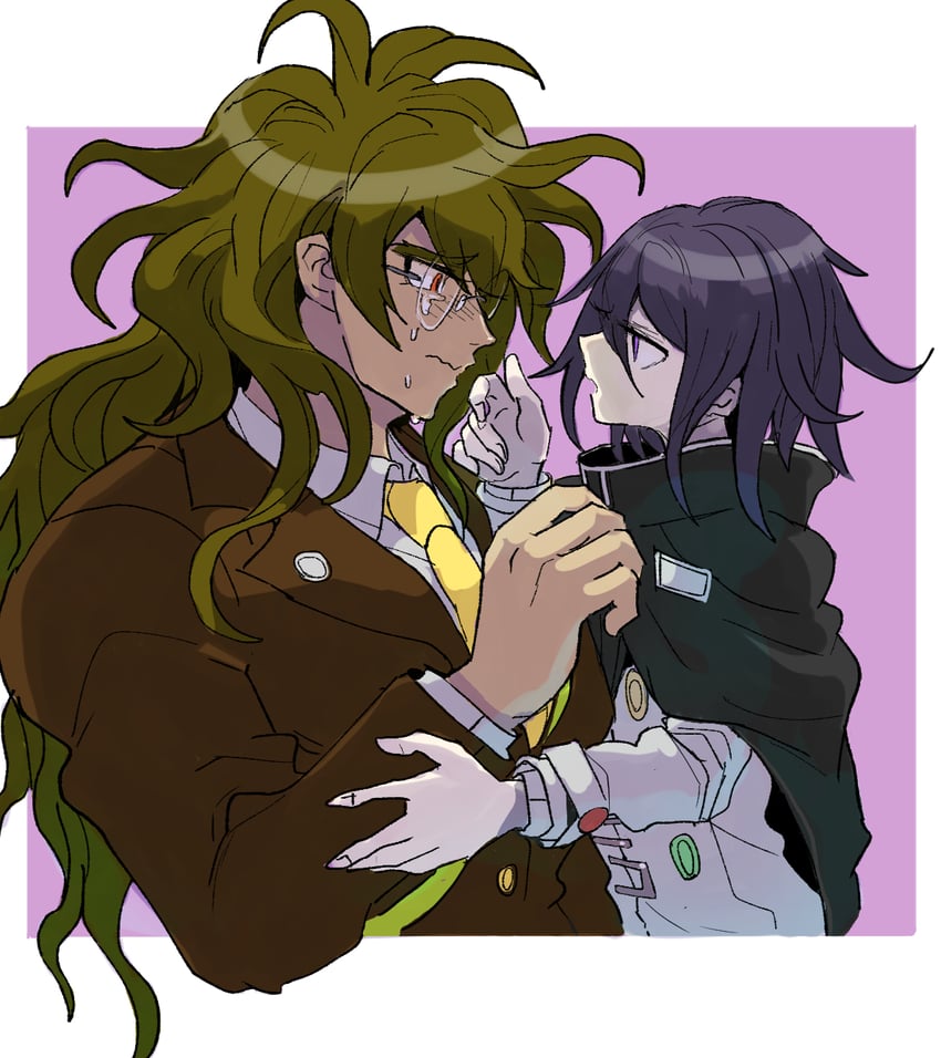 oma kokichi and gokuhara gonta (danganronpa and 1 more) drawn by kumakoro_(tetsupag)
