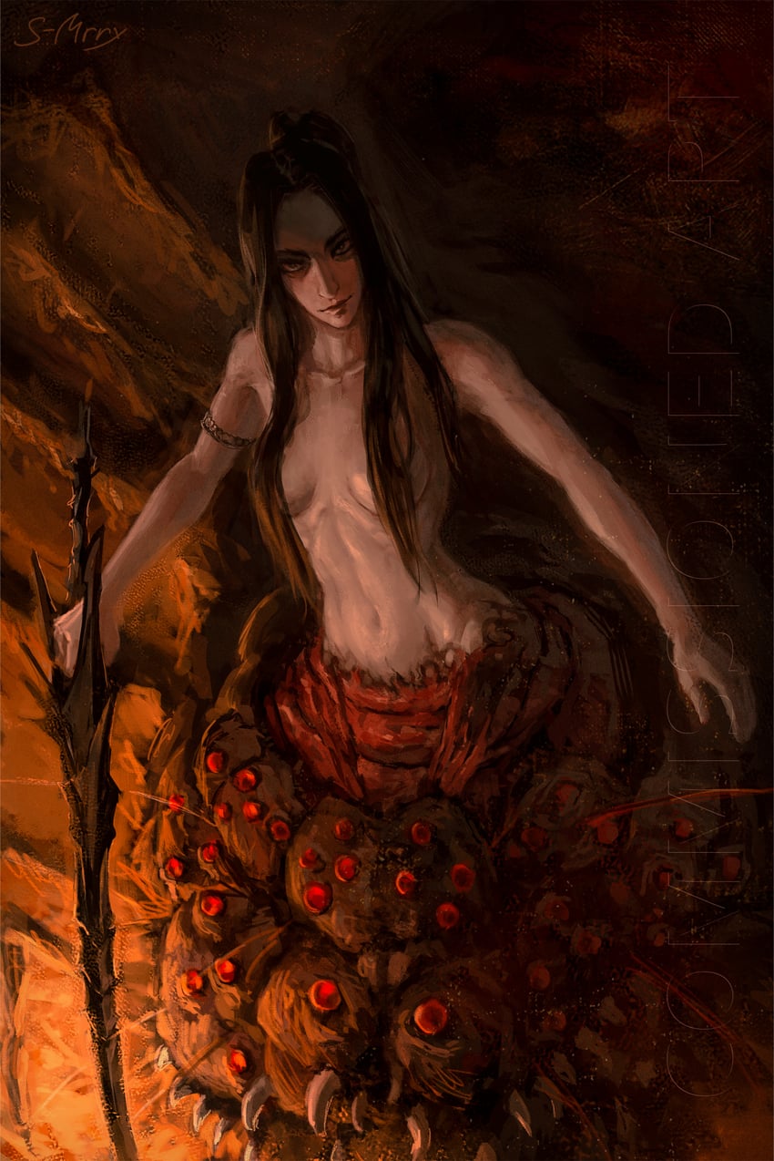 chaos witch quelaag (dark souls and 1 more) drawn by bloodexer