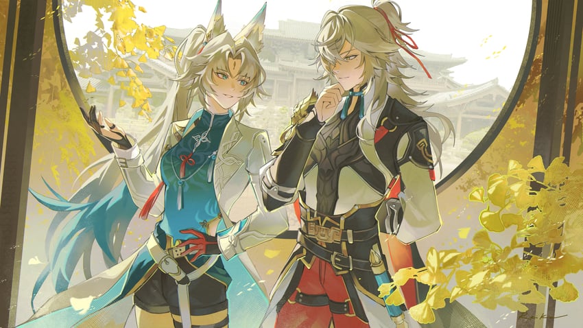 feixiao and jing yuan (honkai and 1 more) drawn by reika_(reikadraws)