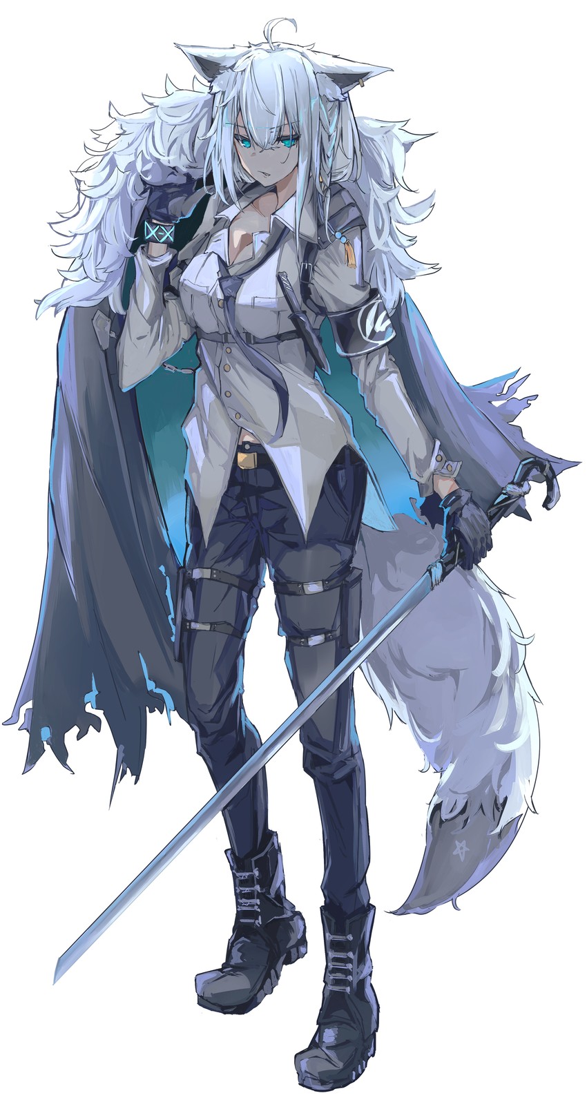 shirakami fubuki and silverash (hololive and 1 more) drawn by tsumeki