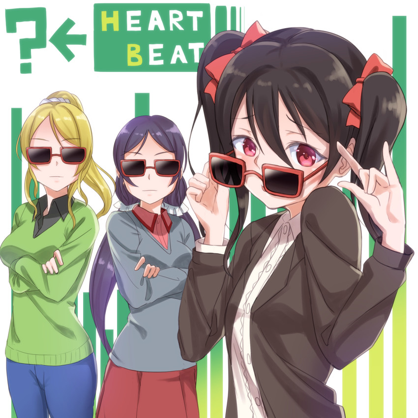 tojo nozomi, yazawa nico, and ayase eli (love live! and 2 more) drawn by yamaori_(yamaorimon)
