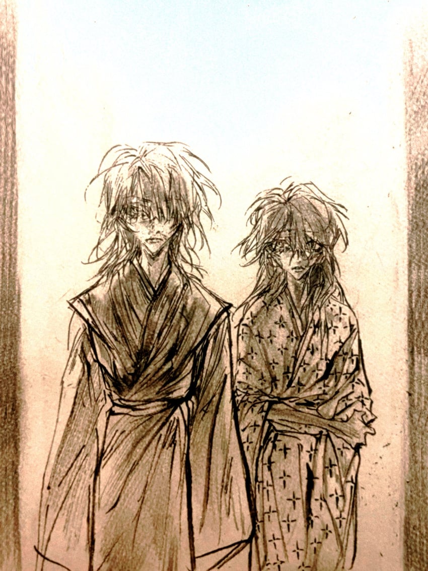 fujiwara no iyozane and ooama no ake no mitori (len'en) drawn by zyun62