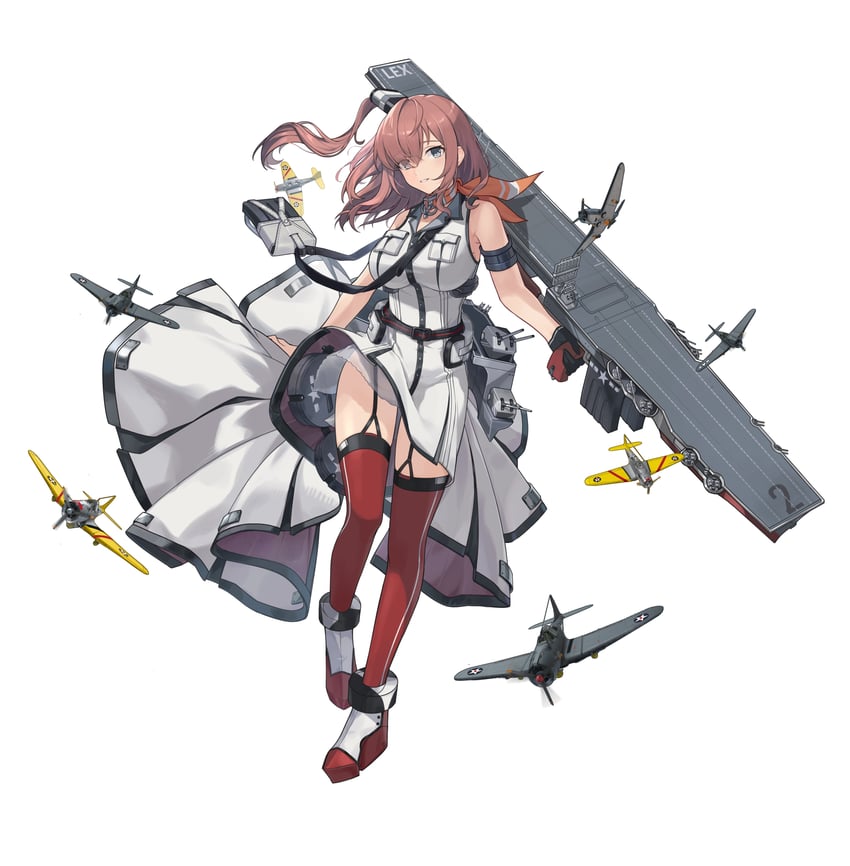 uss lexington (original and 1 more) drawn by xiu_kukkii