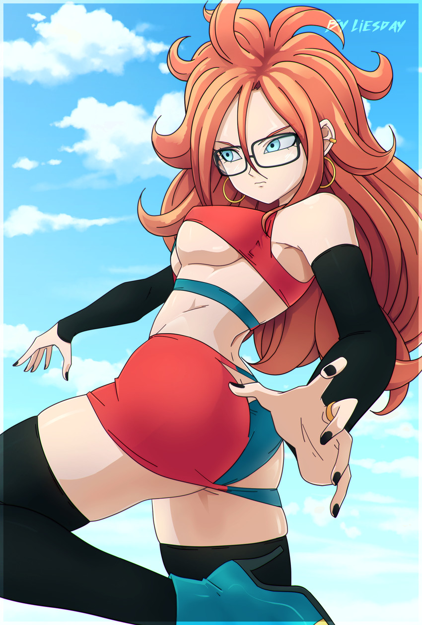 android 21 (dragon ball and 2 more) drawn by ledy