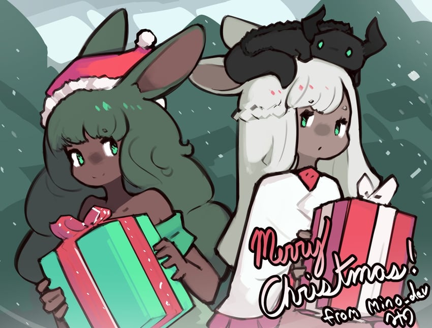 druid rabbit and ancient rabbit (rabbit and steel) drawn by mino_dev