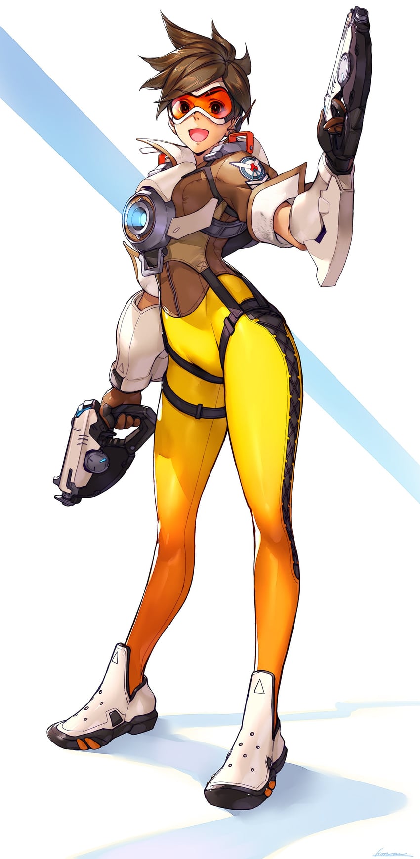 tracer (overwatch and 1 more) drawn by kotatsu_(g-rough)