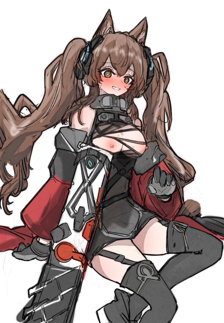 angelina and gilberta (arknights and 1 more) drawn by whate=3r
